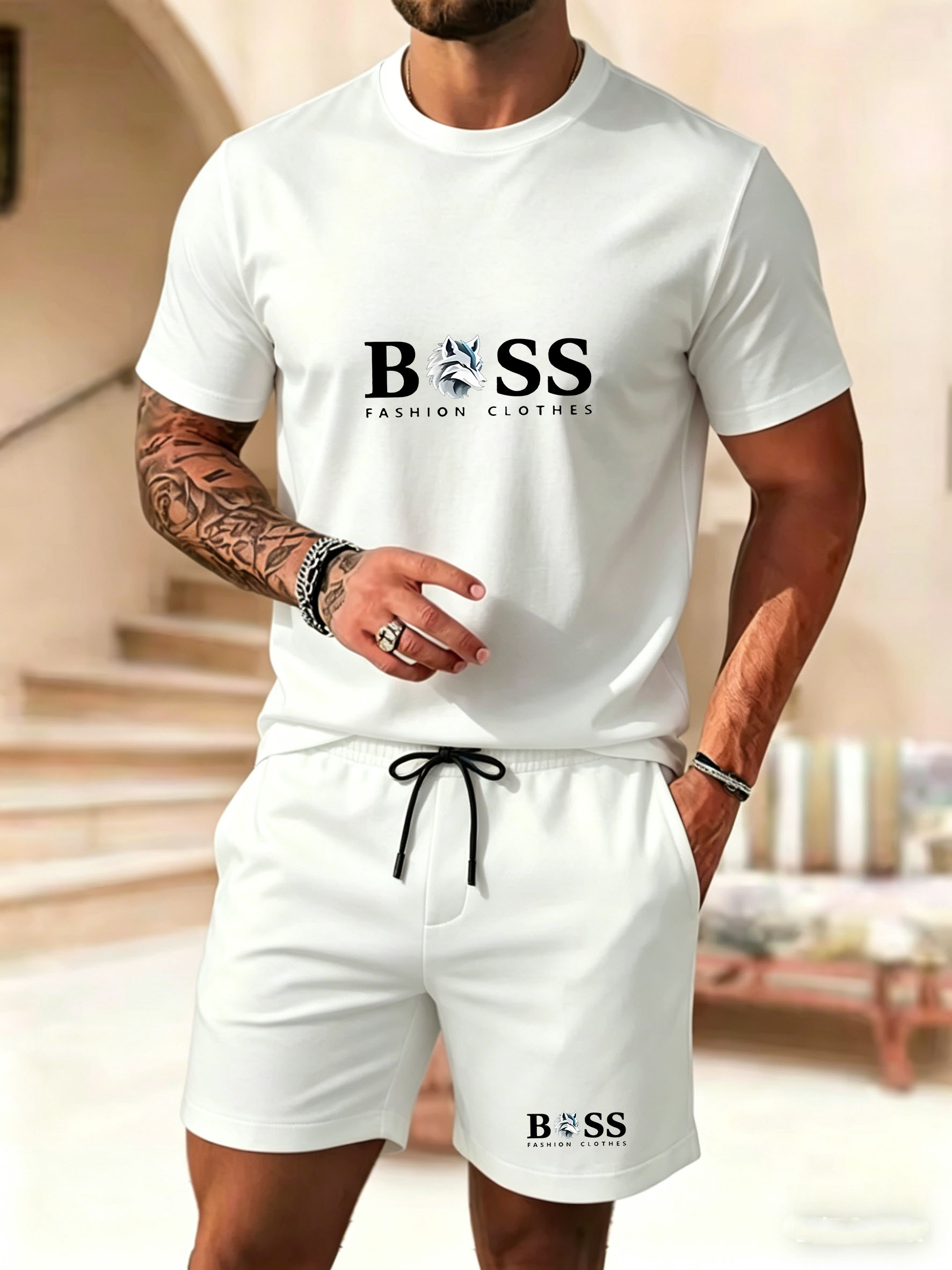 Running Gear Men - Men's two-piece sportswear short sleeved T-shirt