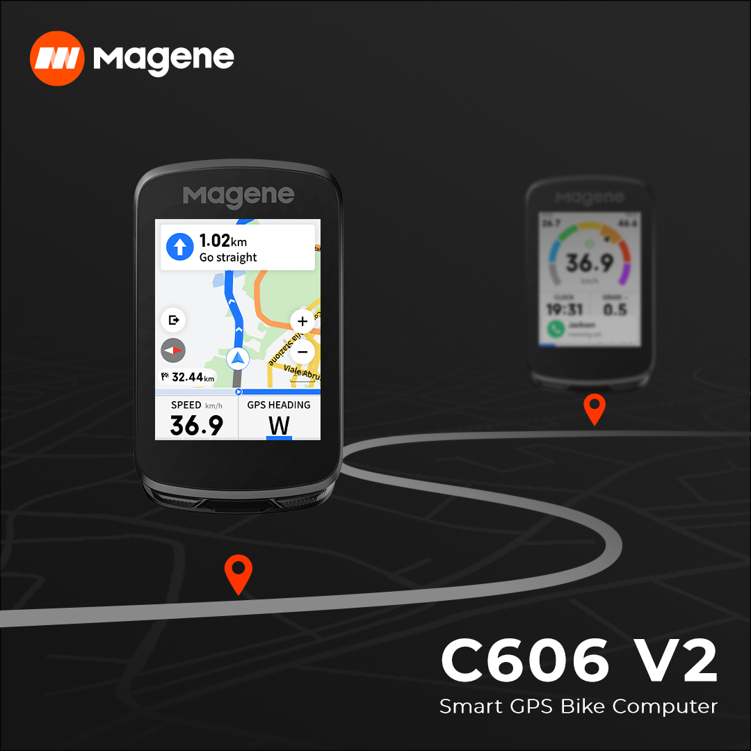 Heart Rate Strap Chest - Magene C606V2 Touchscreen GPS Bike Computer