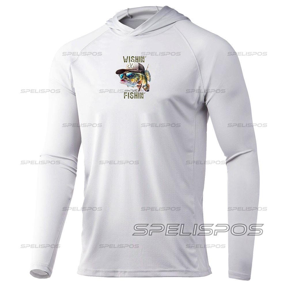 Fishing Hood White Long Sleeve - Running Gear Sale avis et prix