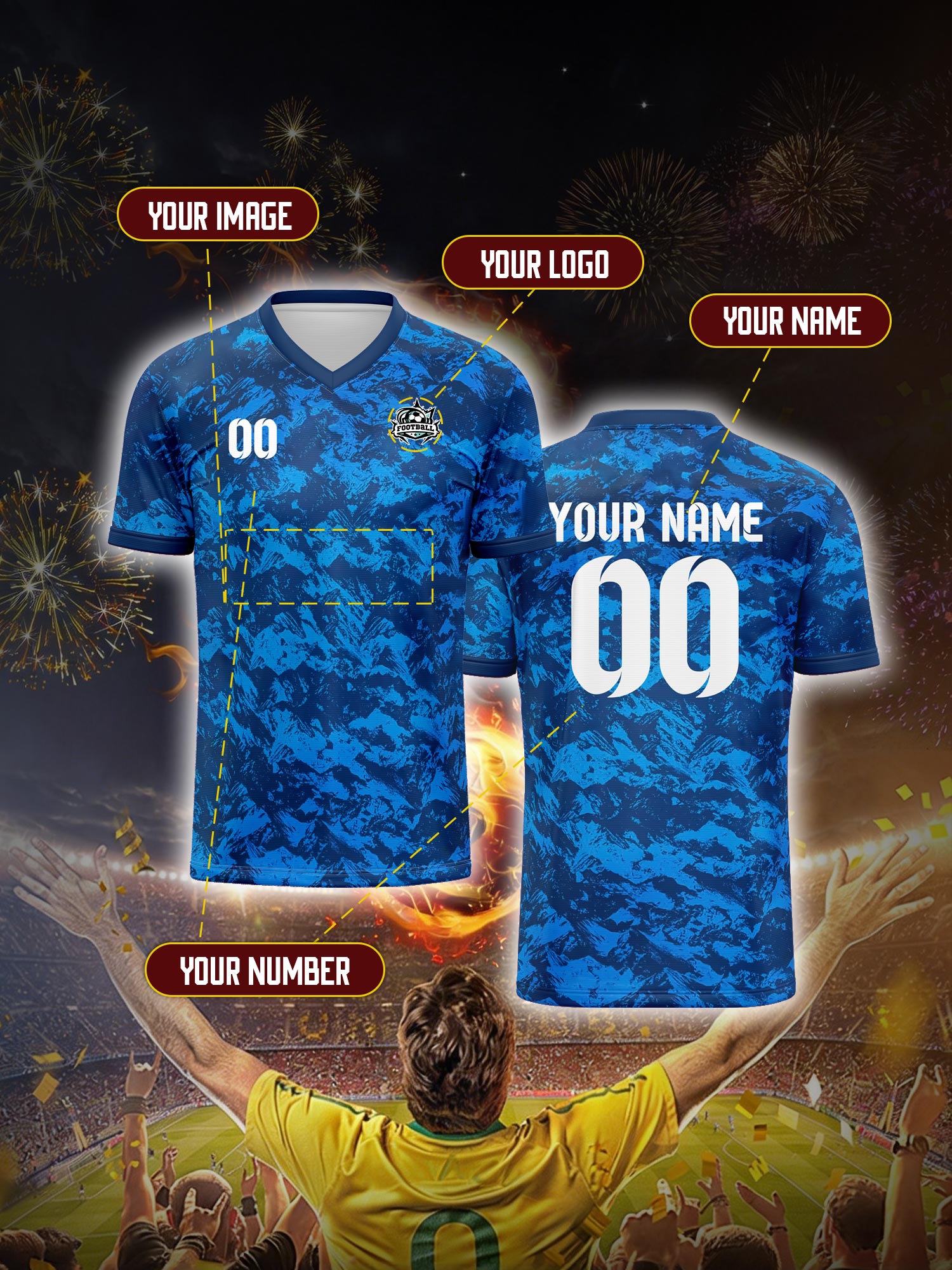 Custom Soccer Jersey With Cust - Running Gear Men avis et prix