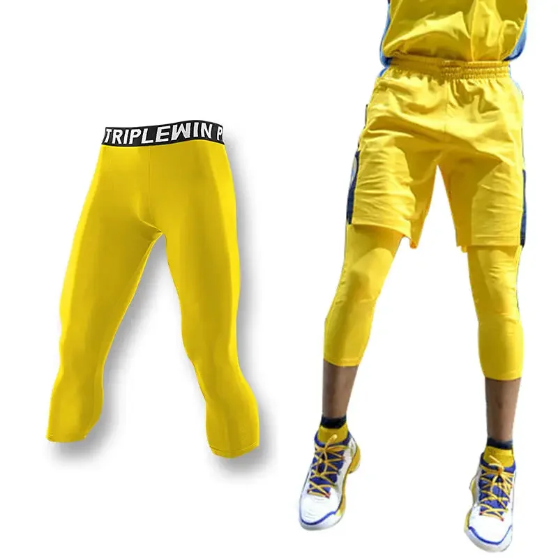 Men GYM Capri Running Tights P - Running Gear Men avis et prix