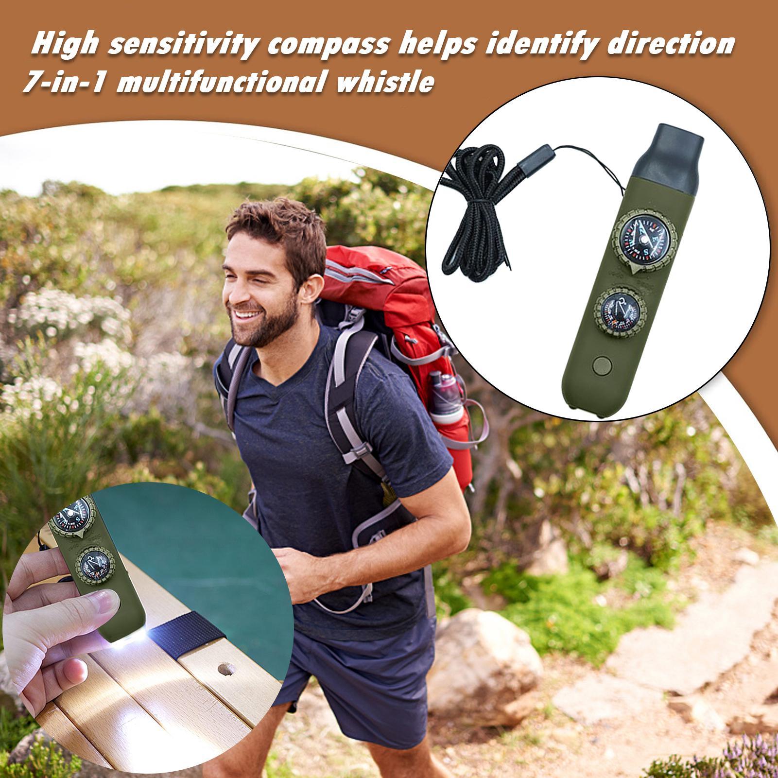 7-in-1 Survival Whistle with L - Running Gear Boat avis et prix