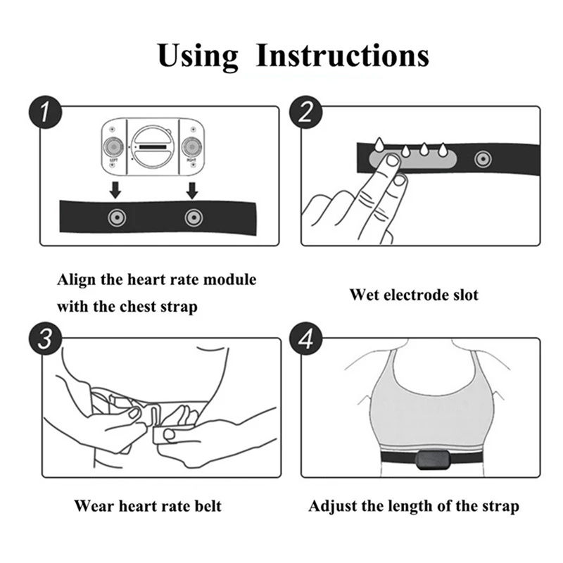 1/2PCS Heart Rate Monitor Ches - Heart Rate Strap Chest avis et prix