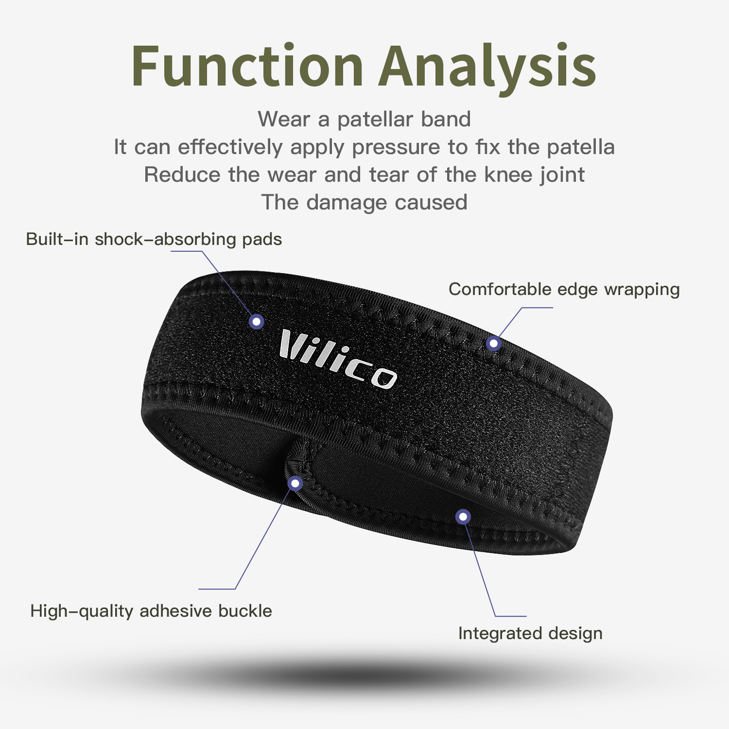 1PC Patella Kneecap Band Silic - Running Gear Sale avis et prix